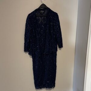 Alex Evenings Midnight Lace Ensemble